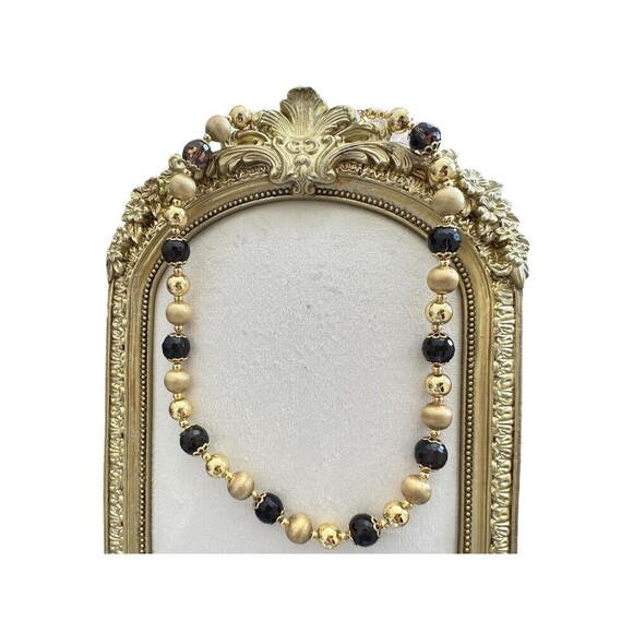 VERONESE Necklace 18k Gold Over Sterling Silver 11mm Beads Italy - Picture 1 of 6